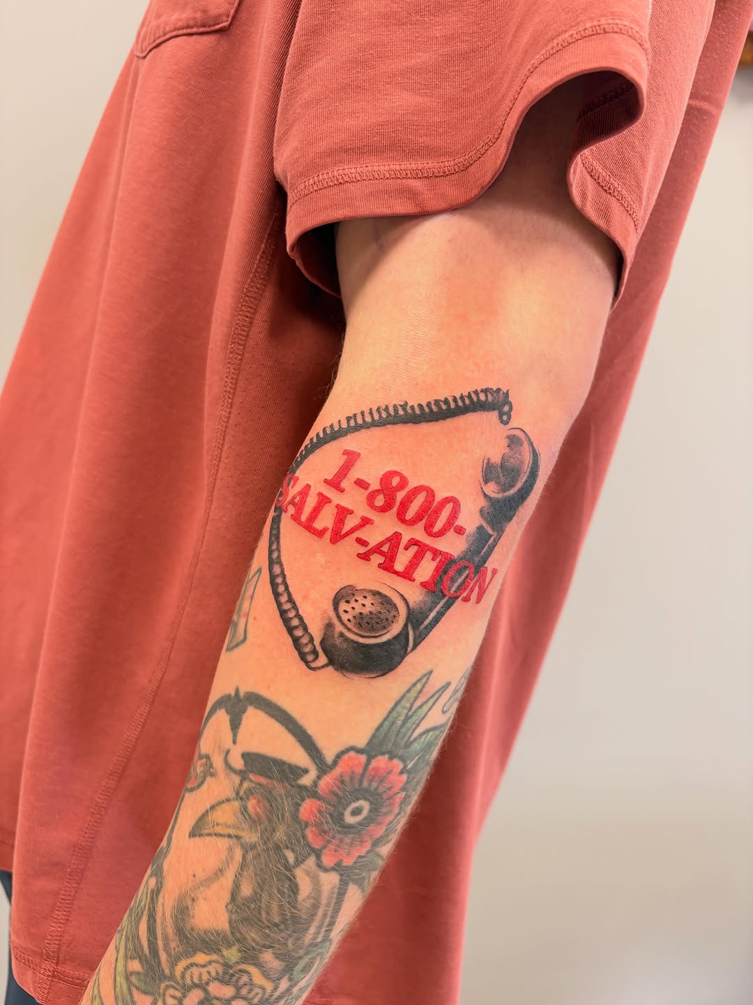 Tattoo by @shrimpfran — lettering_script, black_and_grey