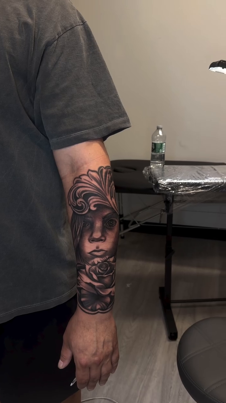 Tattoo by @broken_tattz — black_and_grey, realism