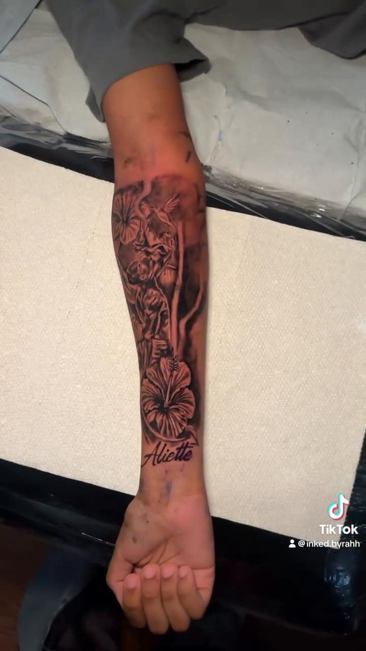 Tattoo by @inked.byrahh — black_and_grey, realism