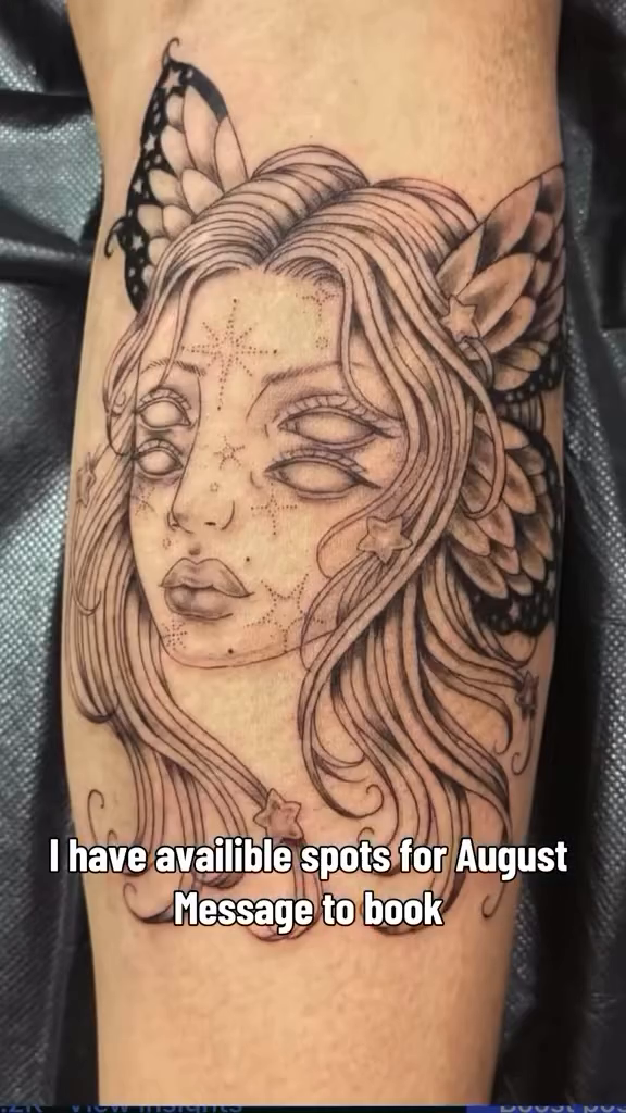 Tattoo by @tattoomebella — black_and_grey, realism