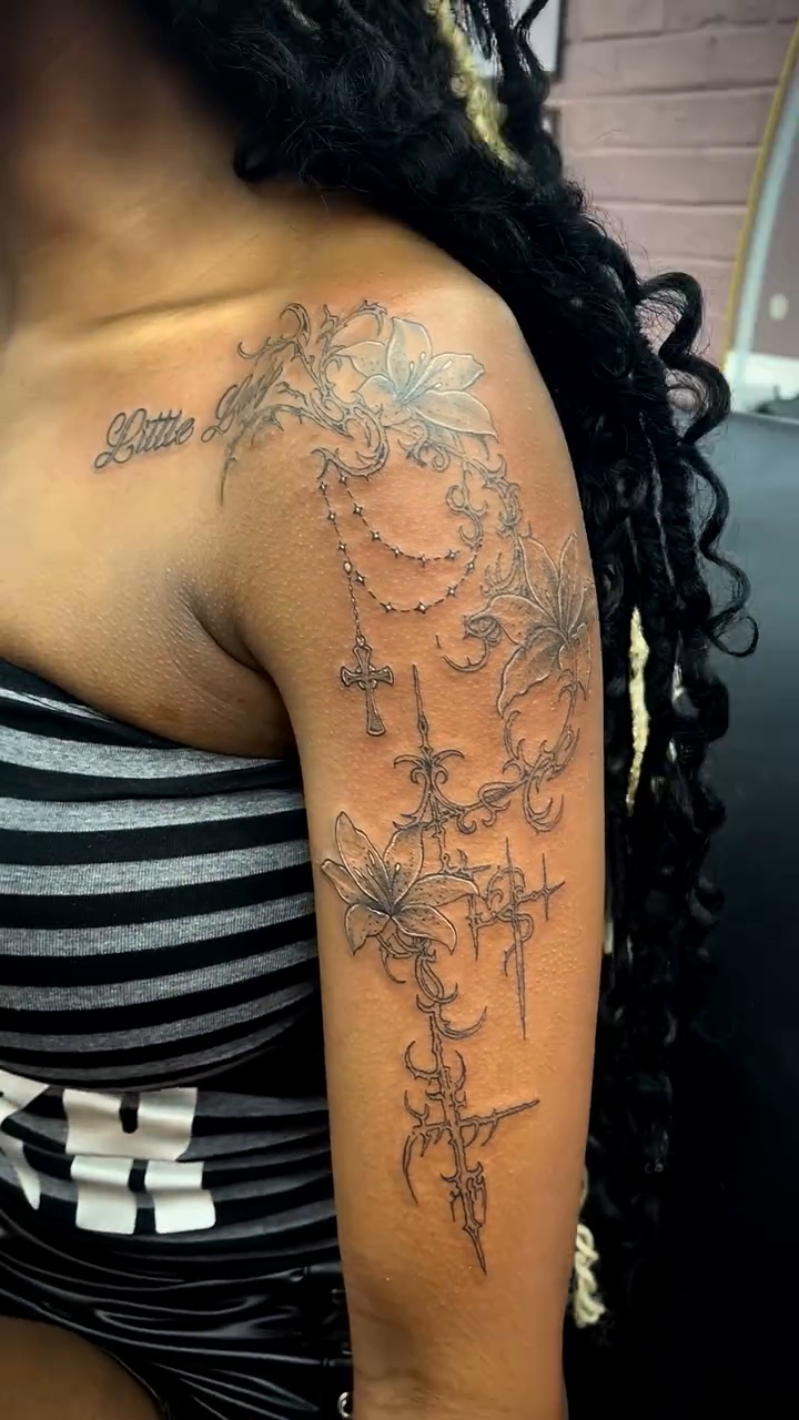 Tattoo by @inknpaint.society โ fine_line, lettering_script