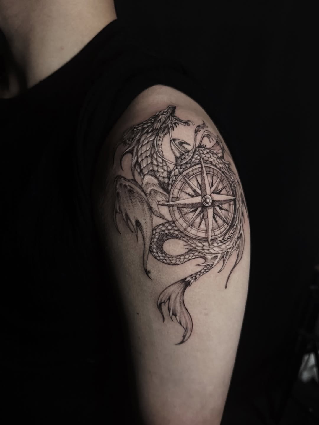 Tattoo by @shengguevaratattoos — black_and_grey, realism