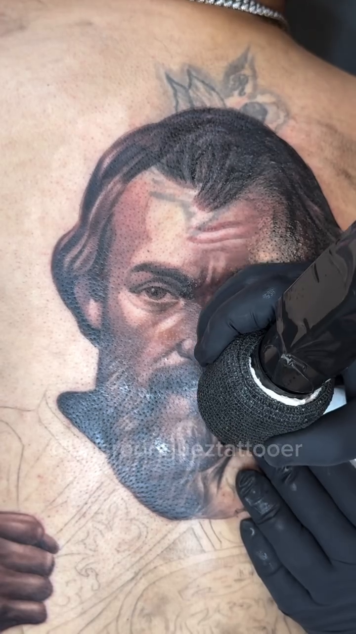 Tattoo by @luisrodrigueztattooer — realism, black_and_grey