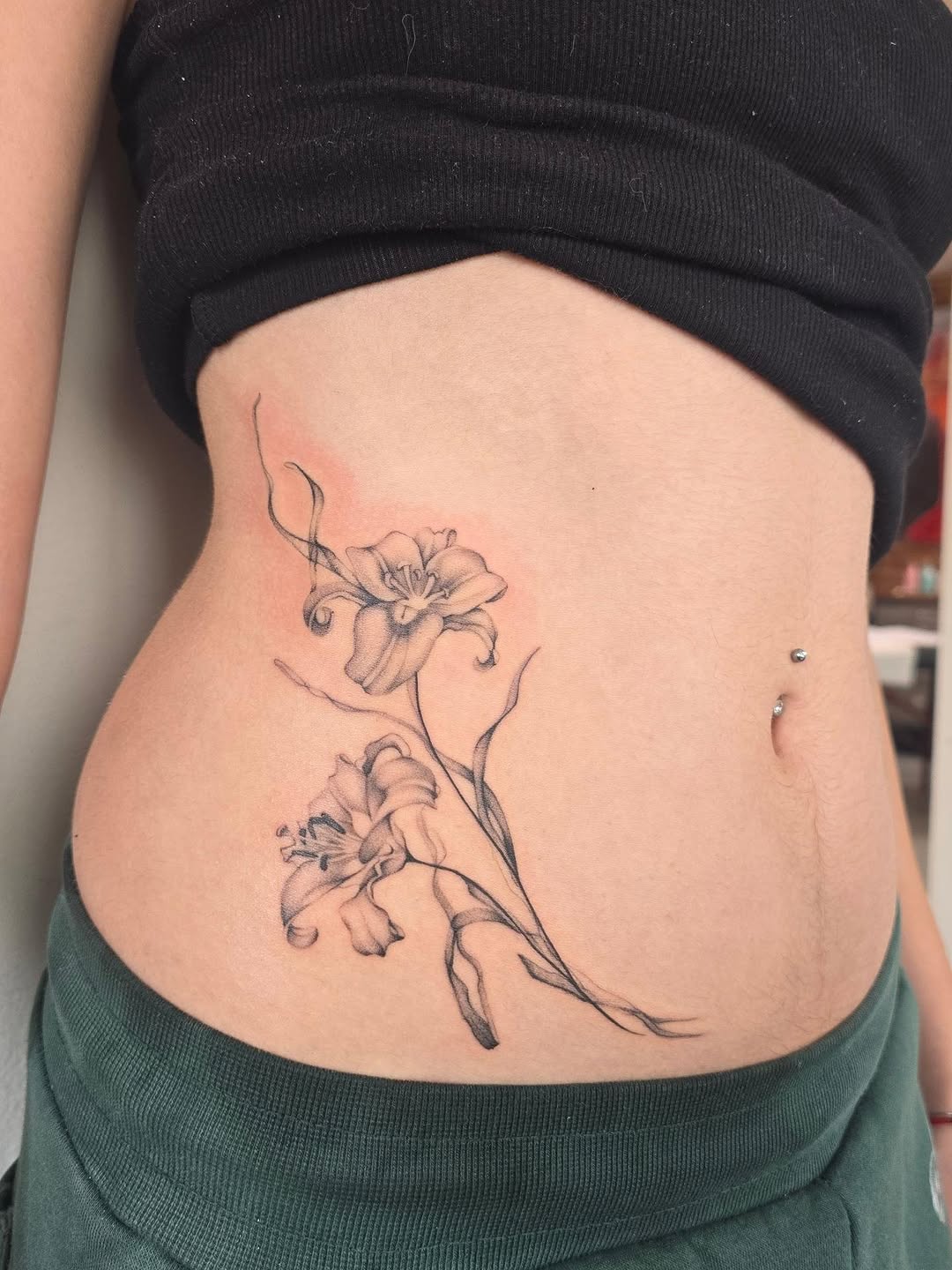 Tattoo by @danielbi.tattooart — fine_line, black_and_grey