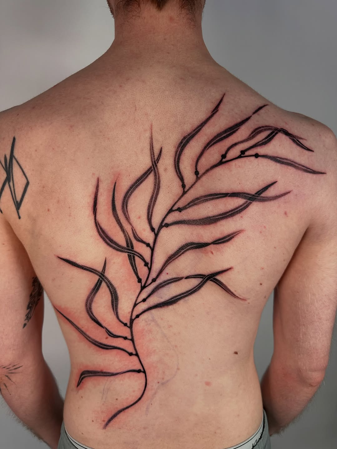 Tattoo by @fishcake.tats β fine_line, black_and_grey