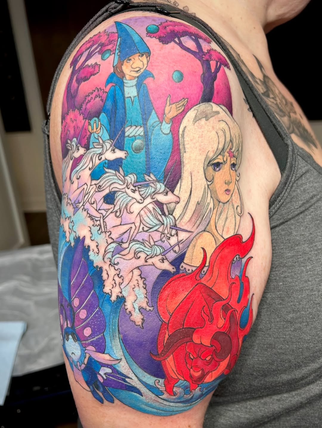 Tattoo by @little.bee.stings — new_school, anime