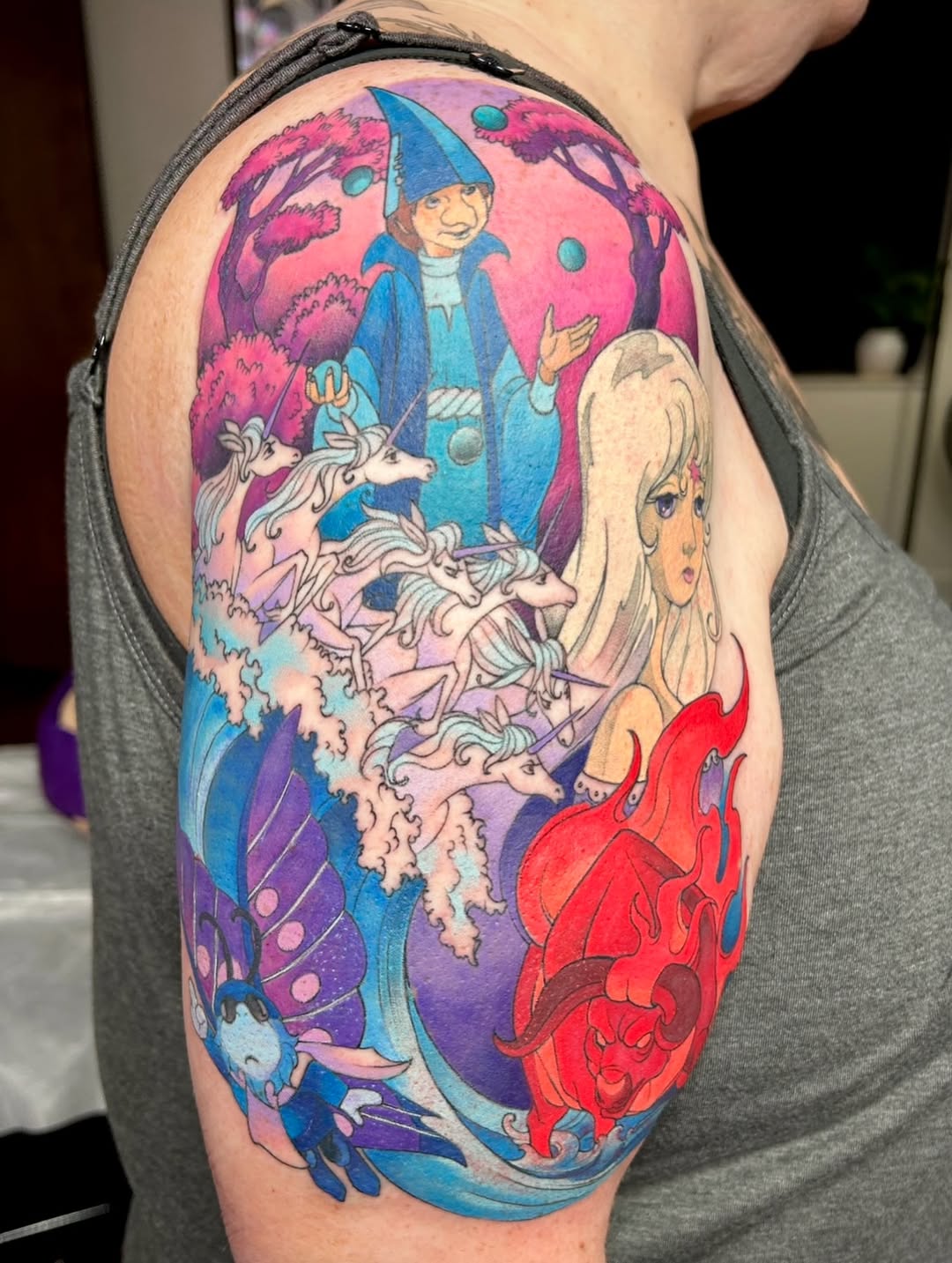 Tattoo by @little.bee.stings — anime, new_school