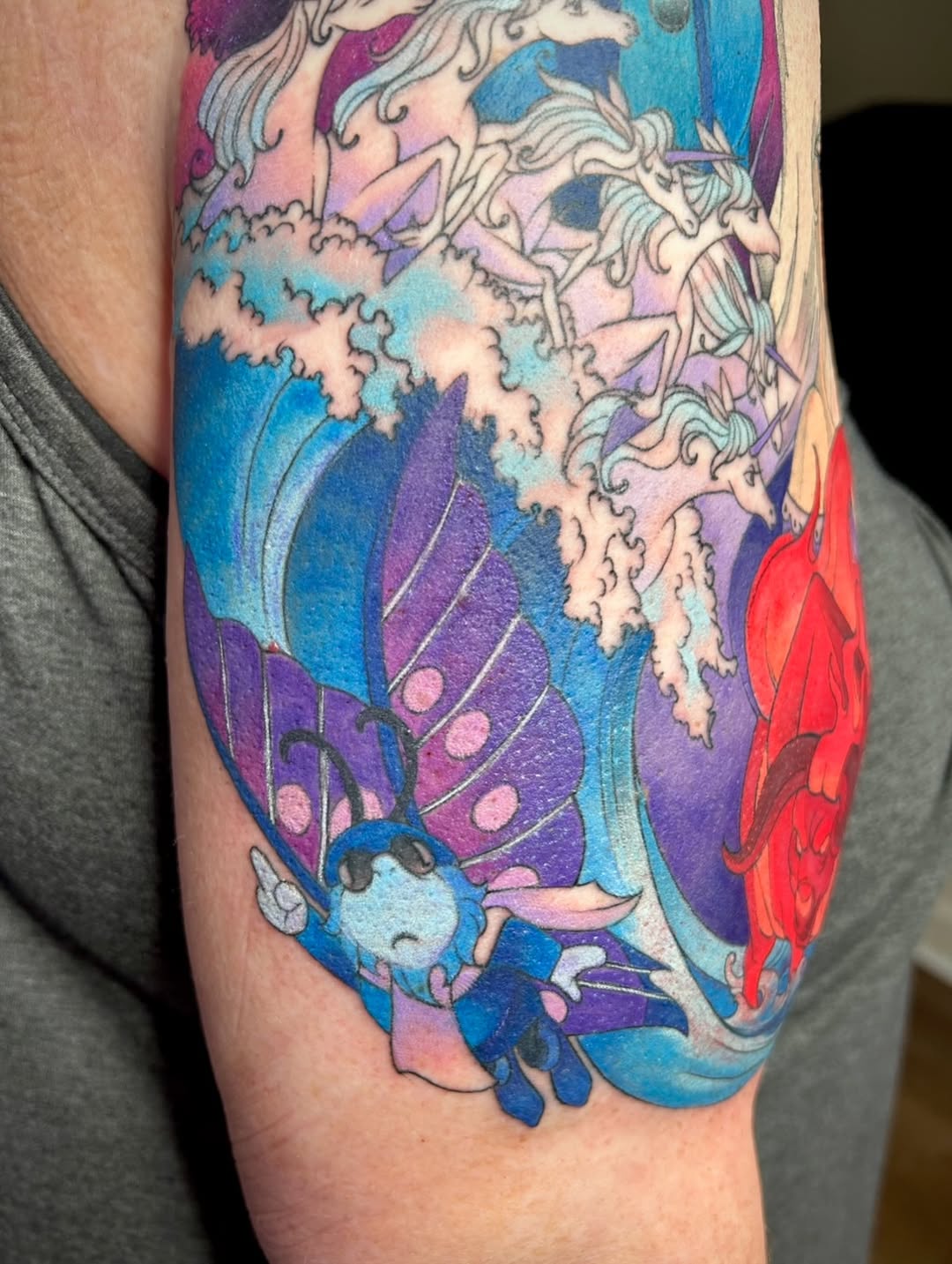 Tattoo by @little.bee.stings — new_school, anime