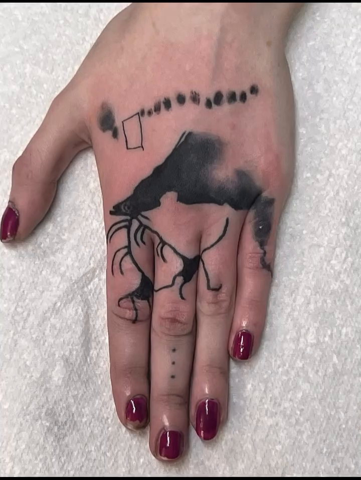 Tattoo by @juliaseizure — blackwork, geometric