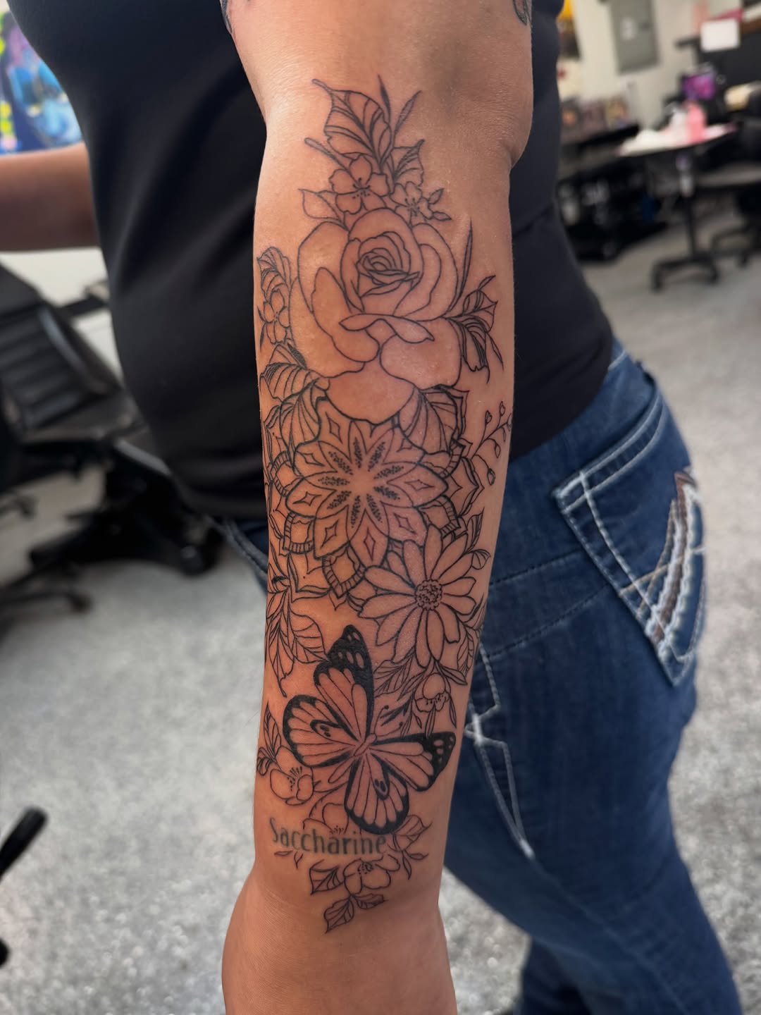 Tattoo by @pushingpigment1117 — fine_line, lettering_script