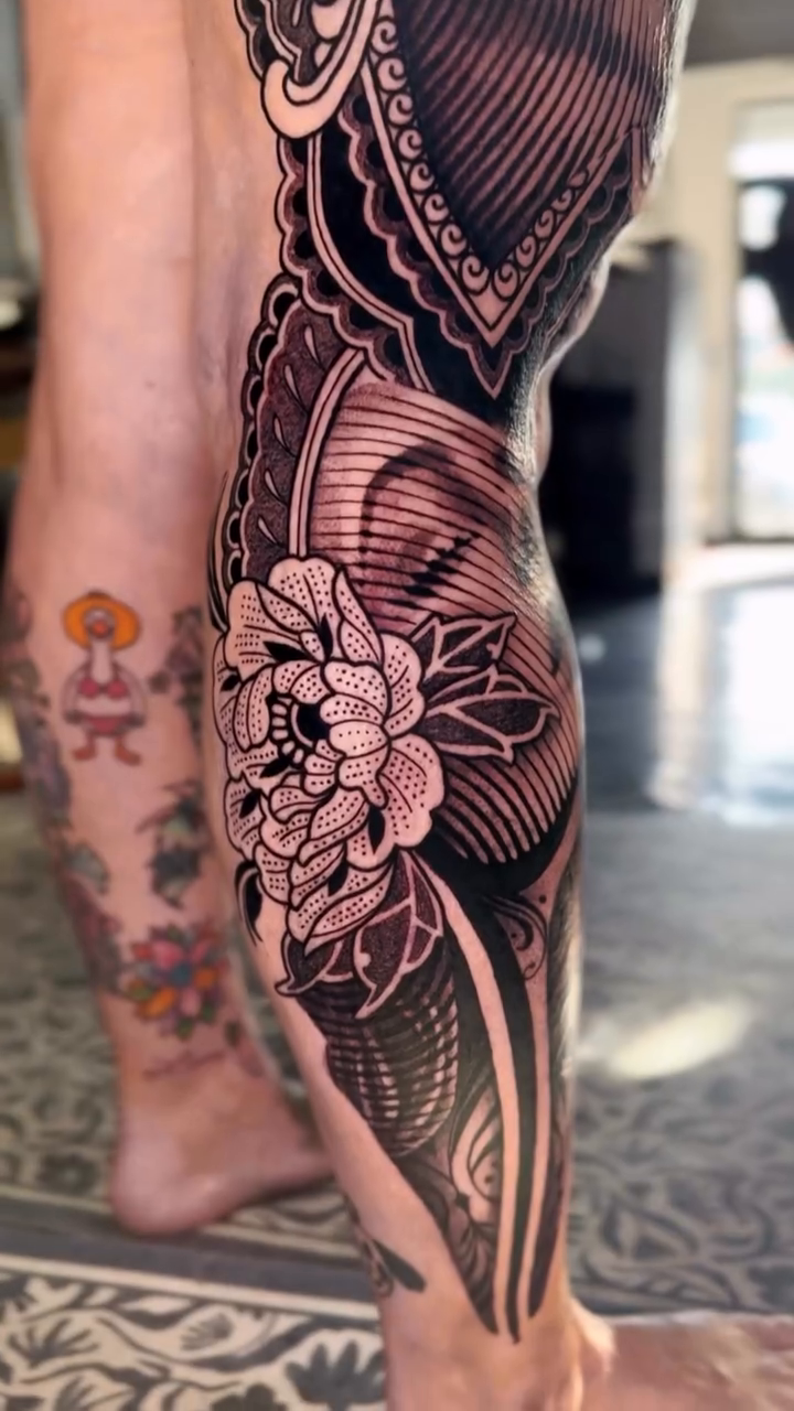 Tattoo by @soft_hand_jan — black_and_grey, ornamental