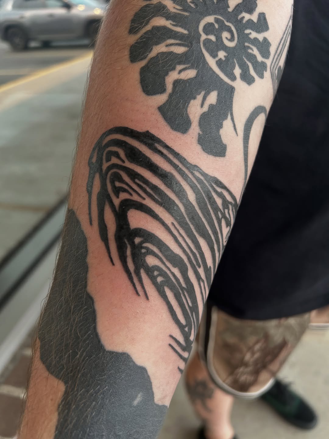 Tattoo by @dokkaebi_ink — blackwork