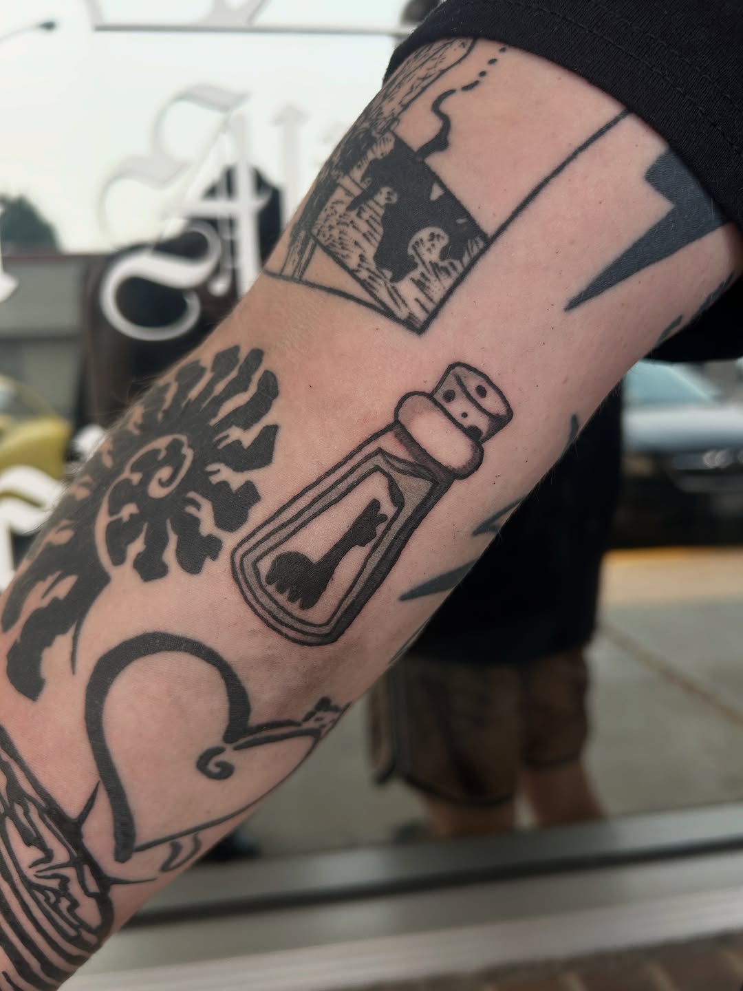 Tattoo by @dokkaebi_ink — blackwork