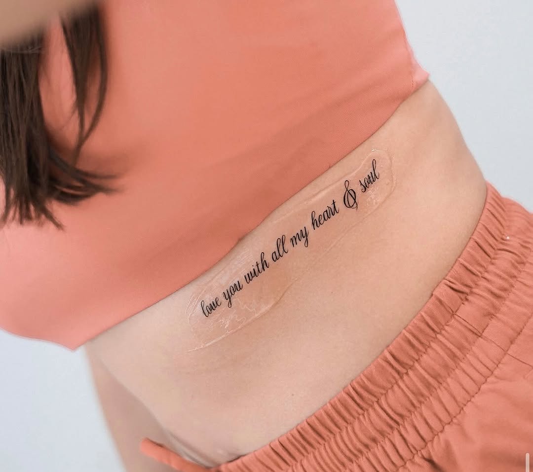 Tattoo by @houstontattoo.chelsea β lettering_script, fine_line