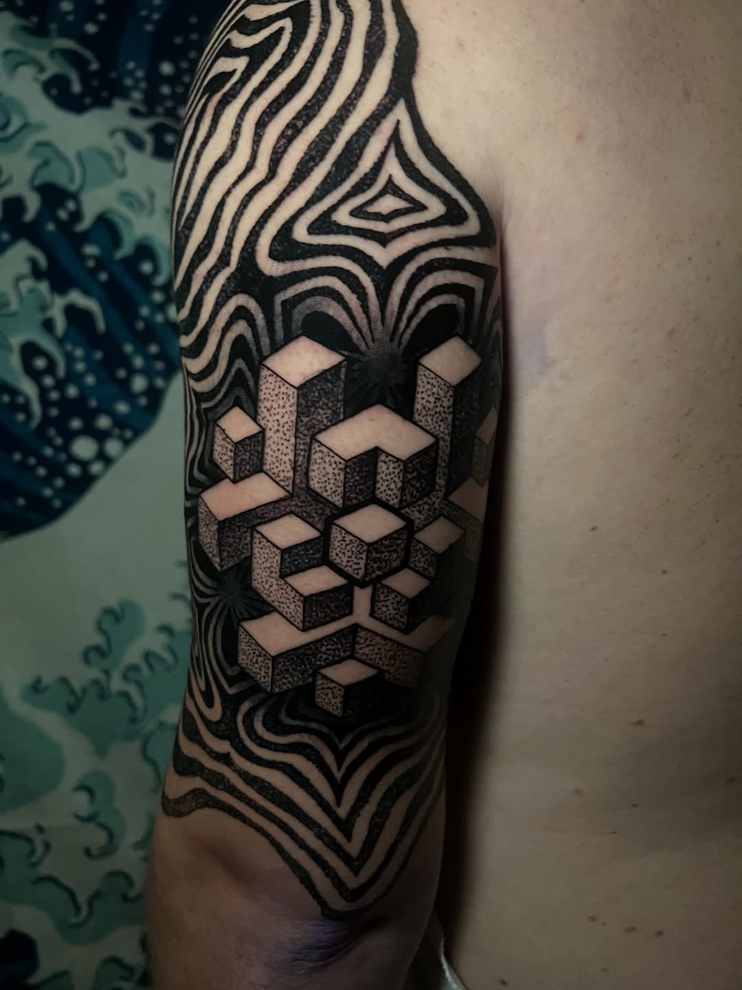 Tattoo by @frankendots — geometric, dotwork