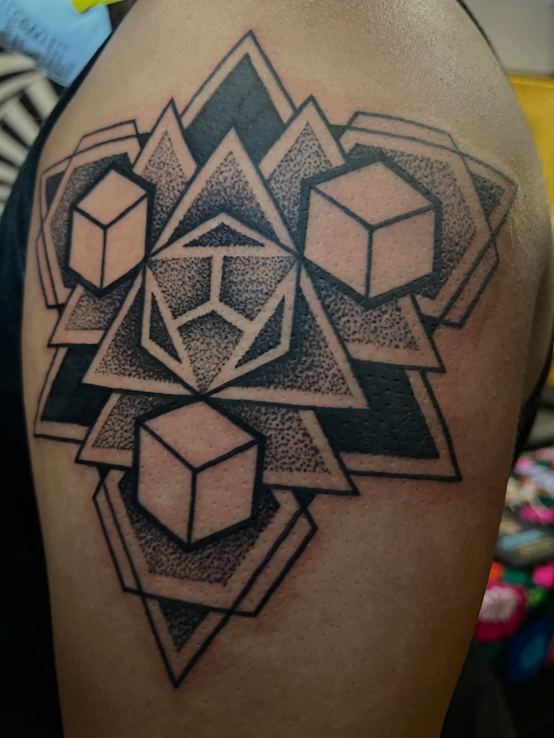 Tattoo by @frankendots — geometric, dotwork