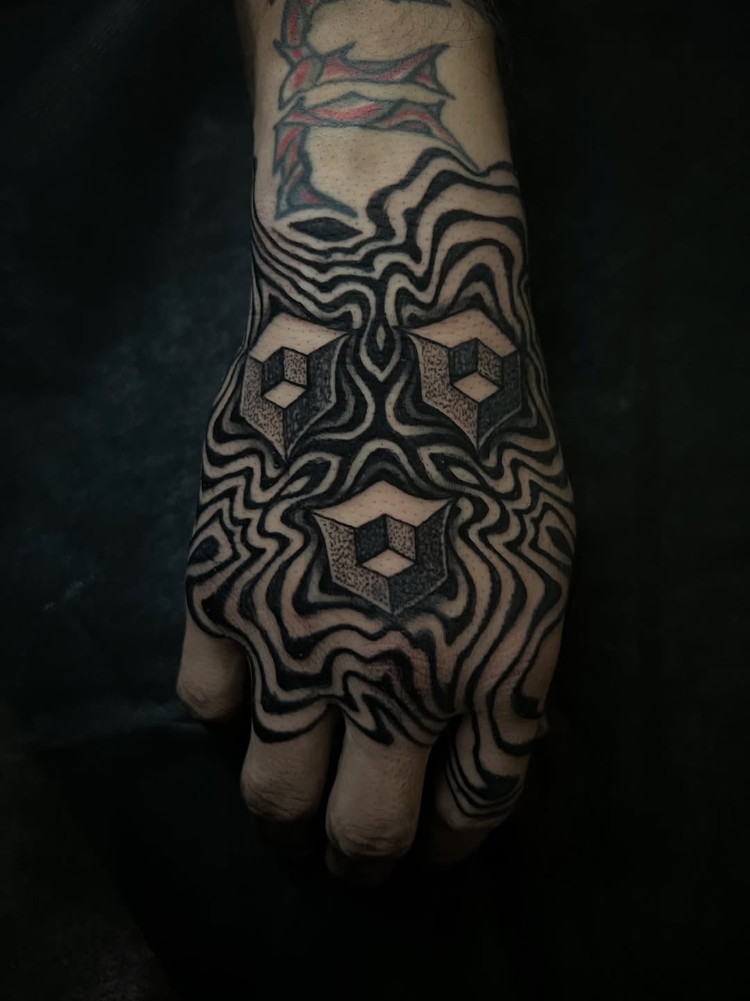Tattoo by @frankendots — geometric, dotwork