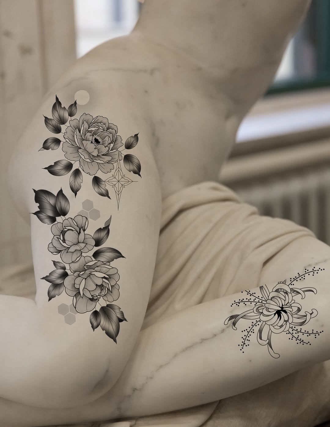 Tattoo by @bria.tattoos — black_and_grey, fine_line