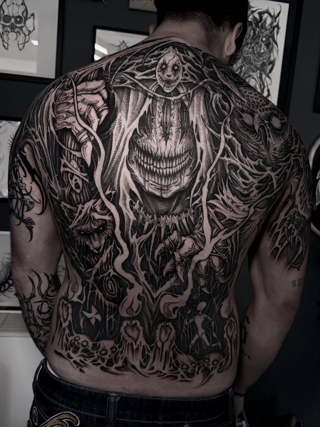 Tattoo by @arterego.ttt โ black_and_grey, dark_realism
