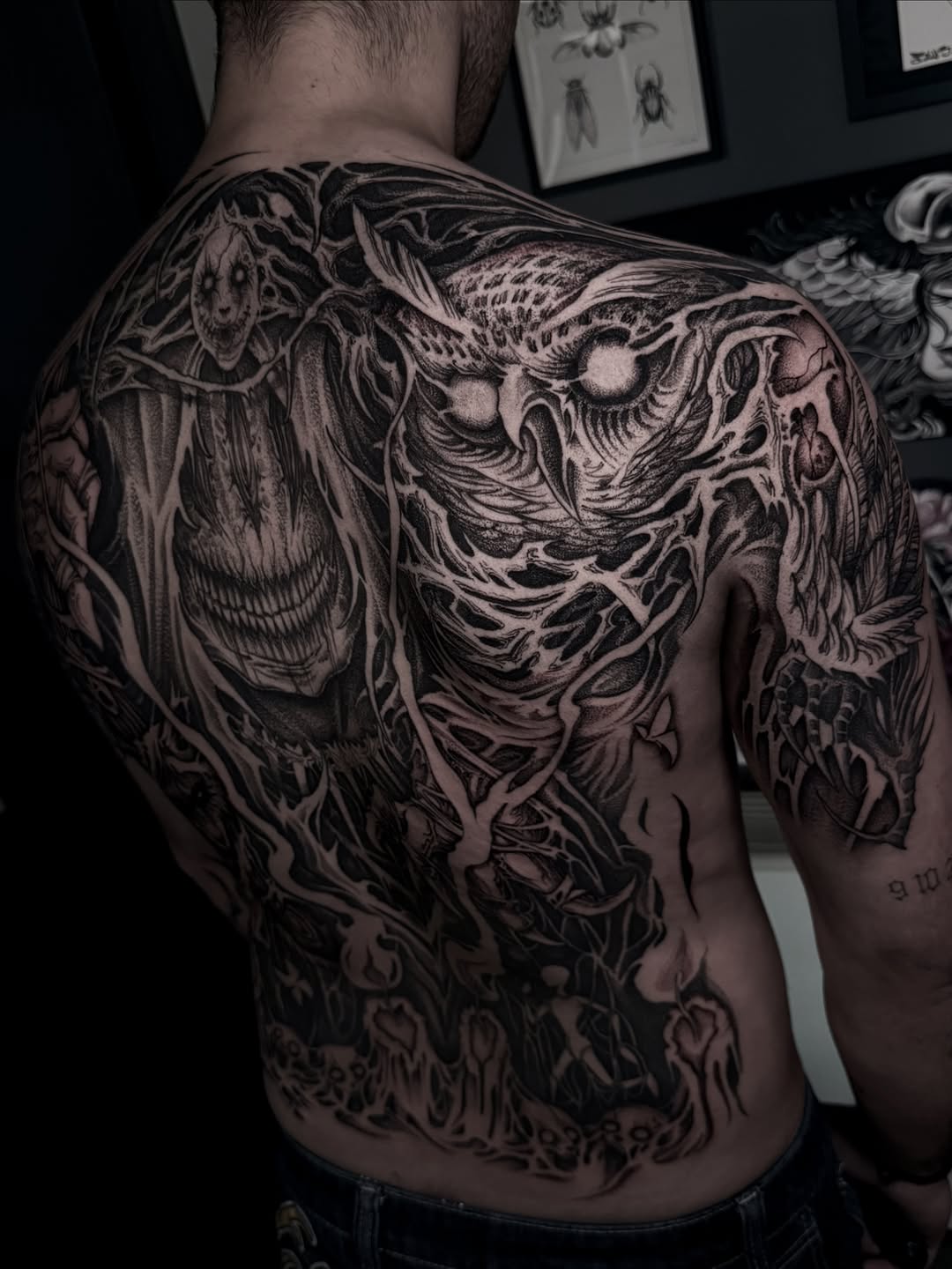 Tattoo by @arterego.ttt โ black_and_grey, dark_realism