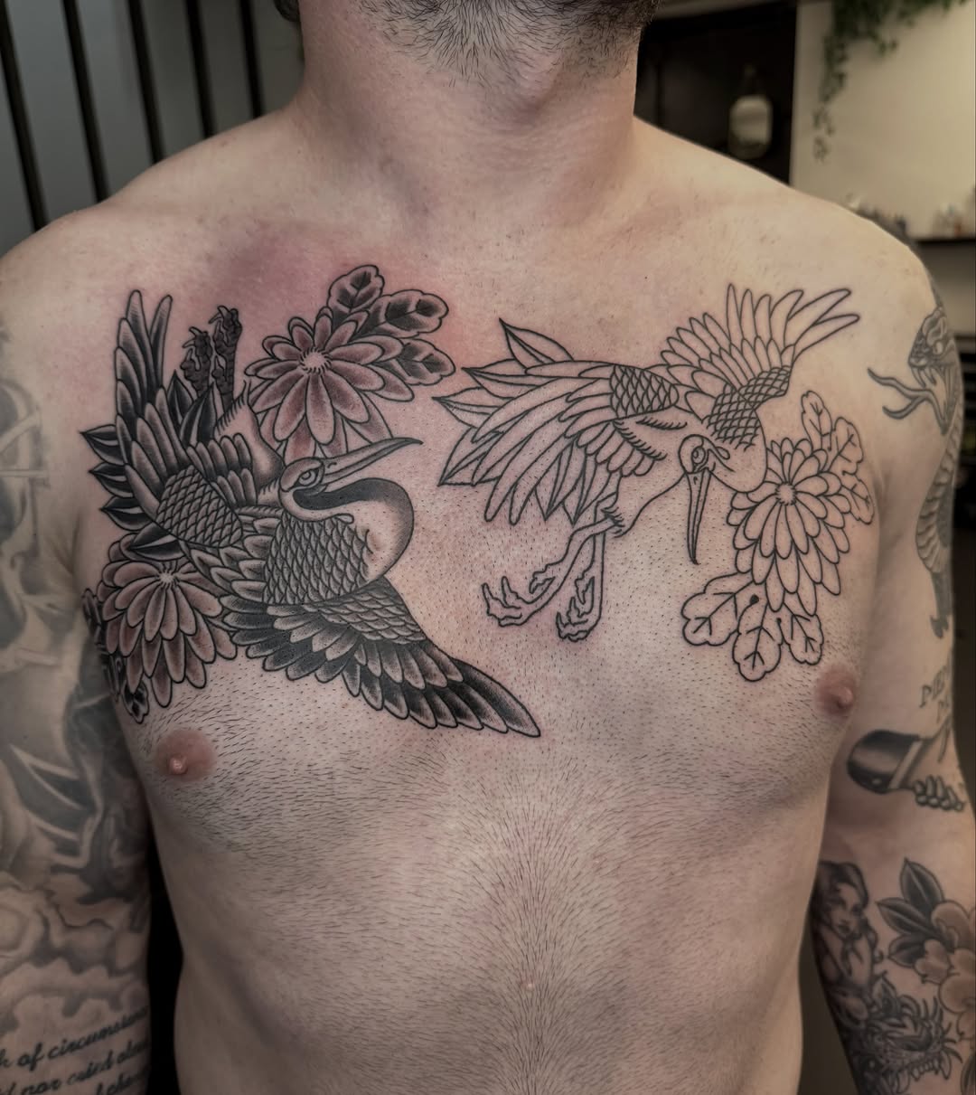 Tattoo by @barneycolestattoo — japanese_irezumi, black_and_grey
