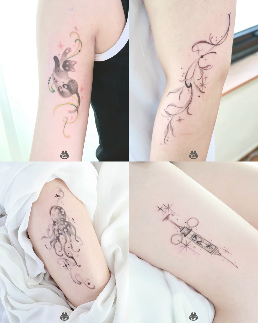 Tattoo by @tattoo_hazi — fine_line, watercolor