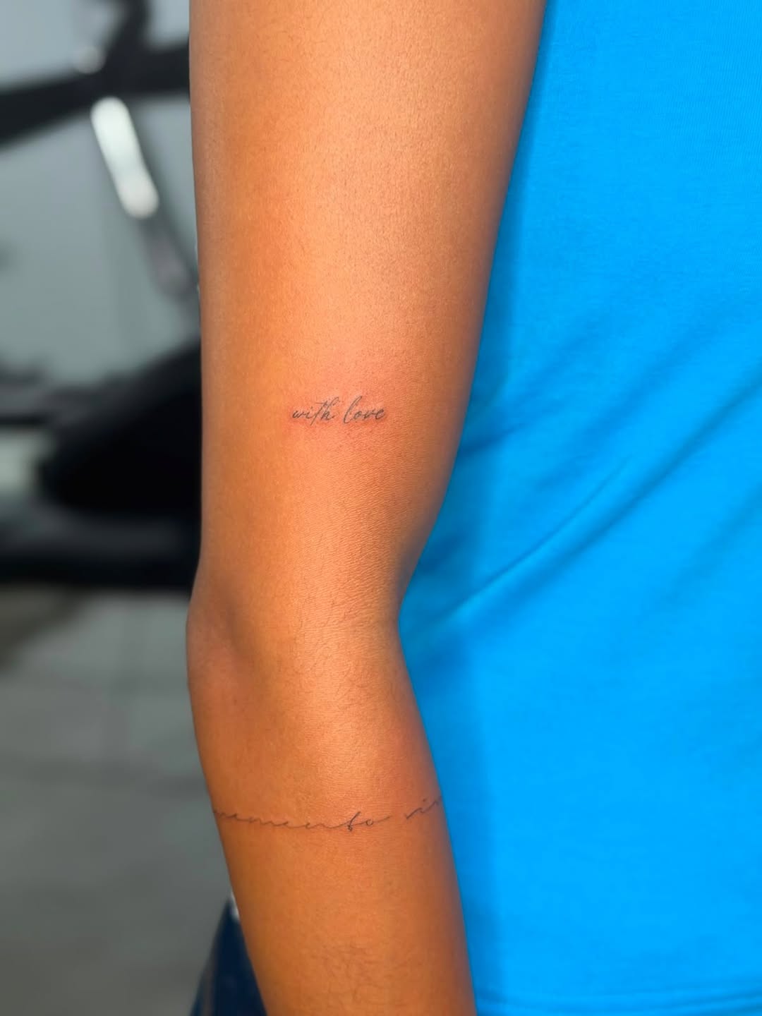 Tattoo by @elliemay.tatts โ lettering_script, fine_line