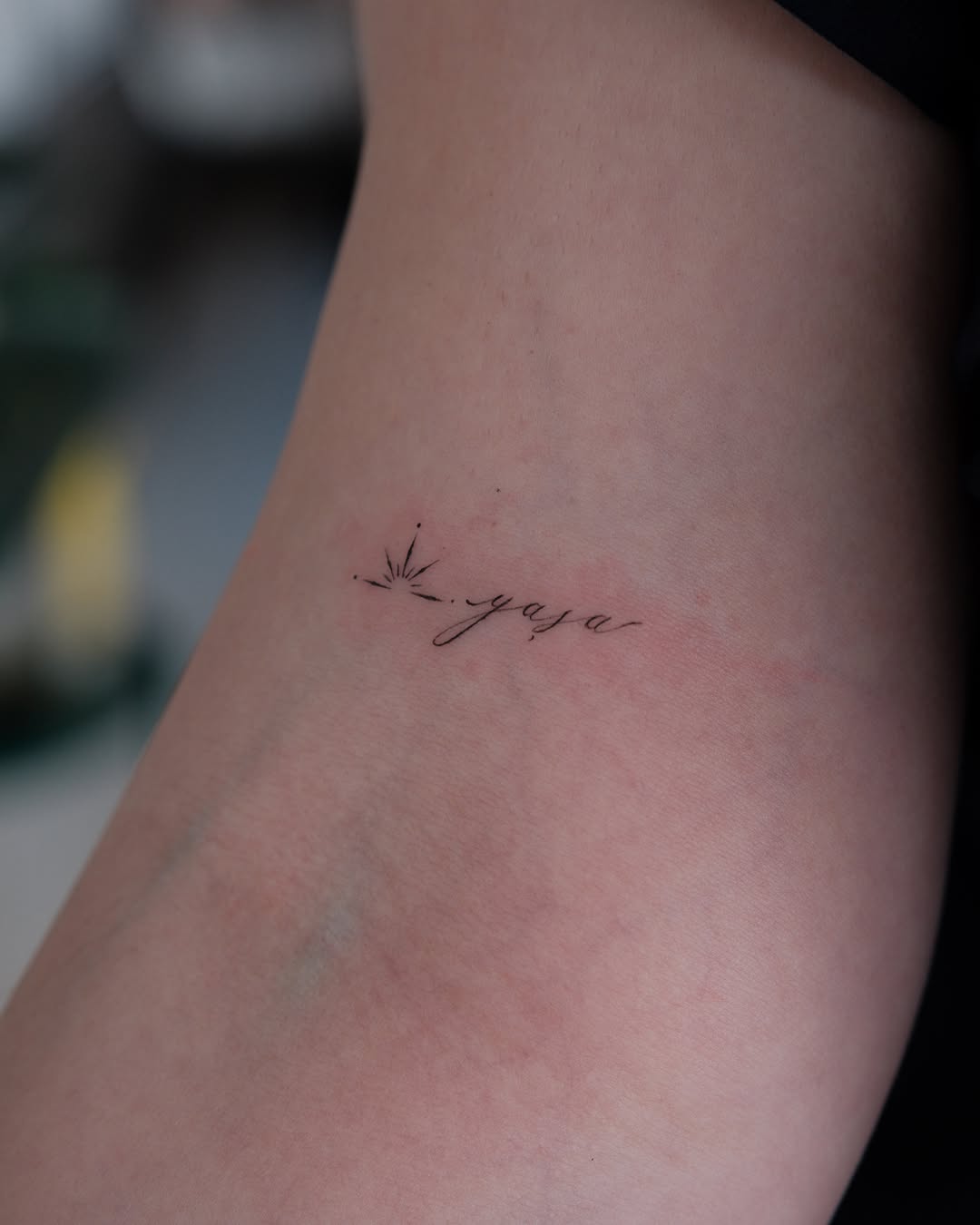 Tattoo by @goksu_ink — lettering_script, fine_line