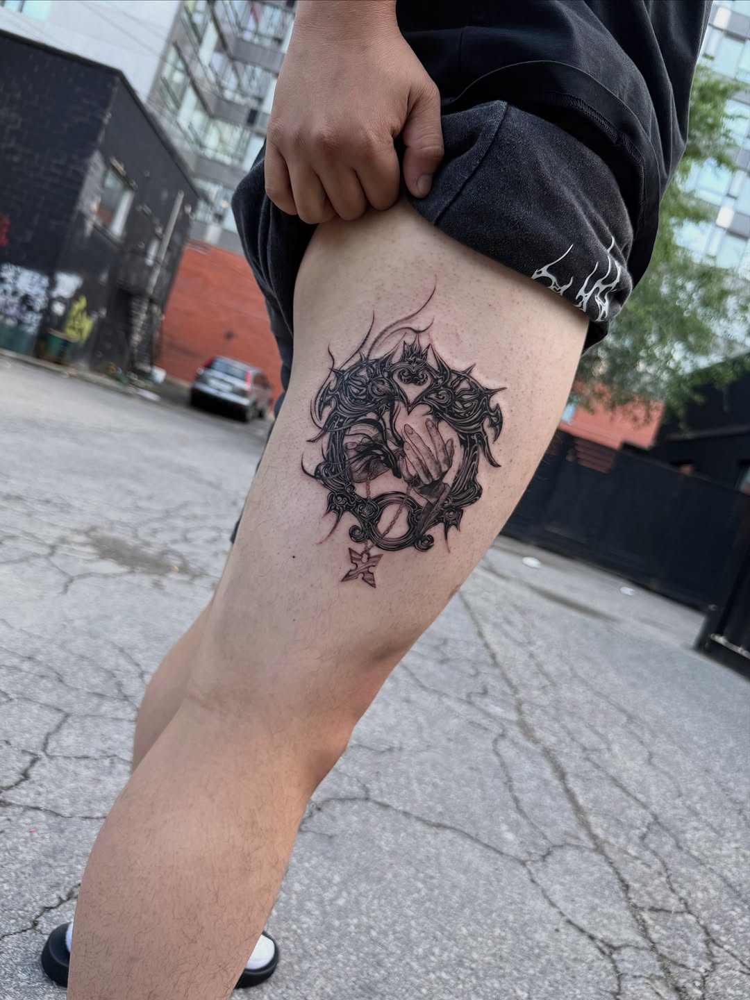 Tattoo by @voldblk — blackwork, ornamental