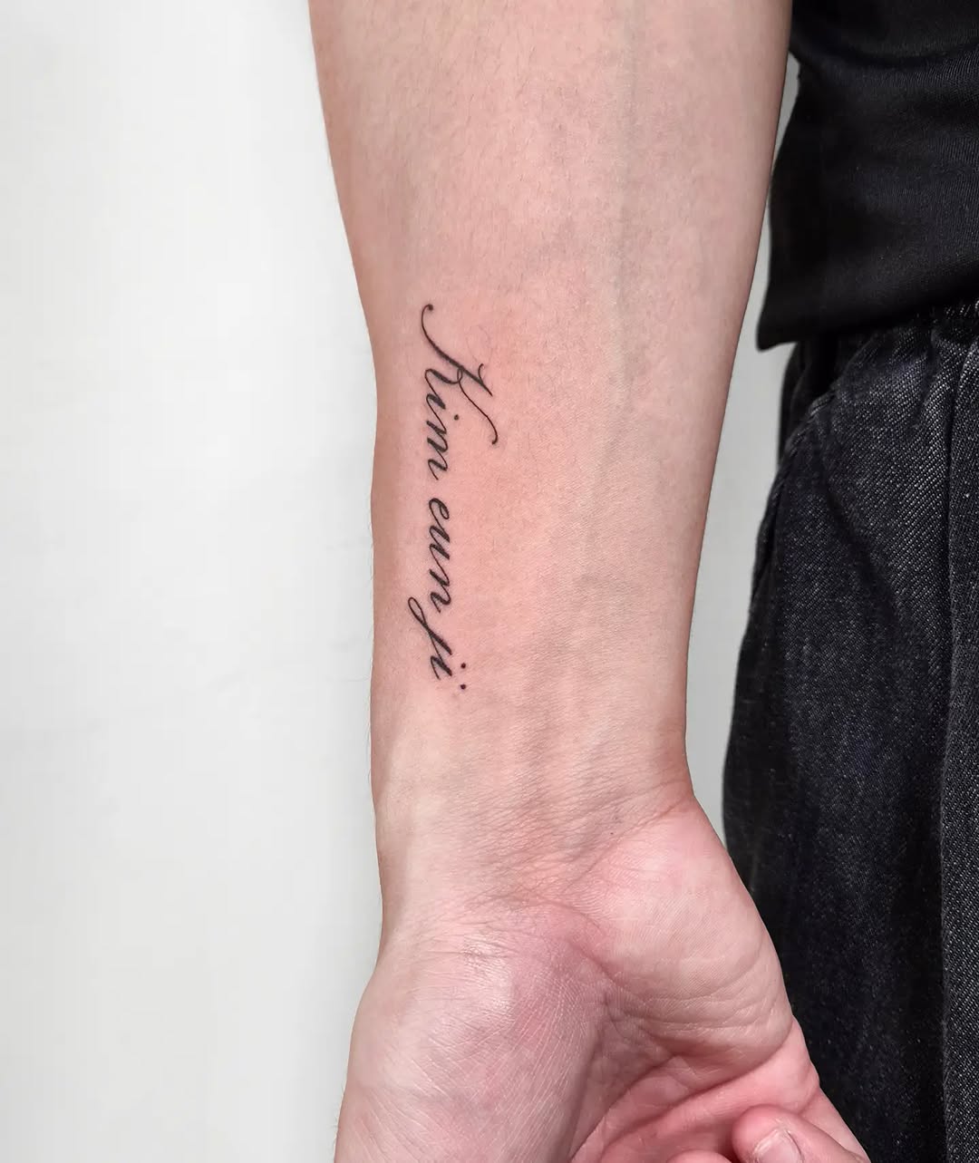 Tattoo by @ink_x_seoul — lettering_script, fine_line
