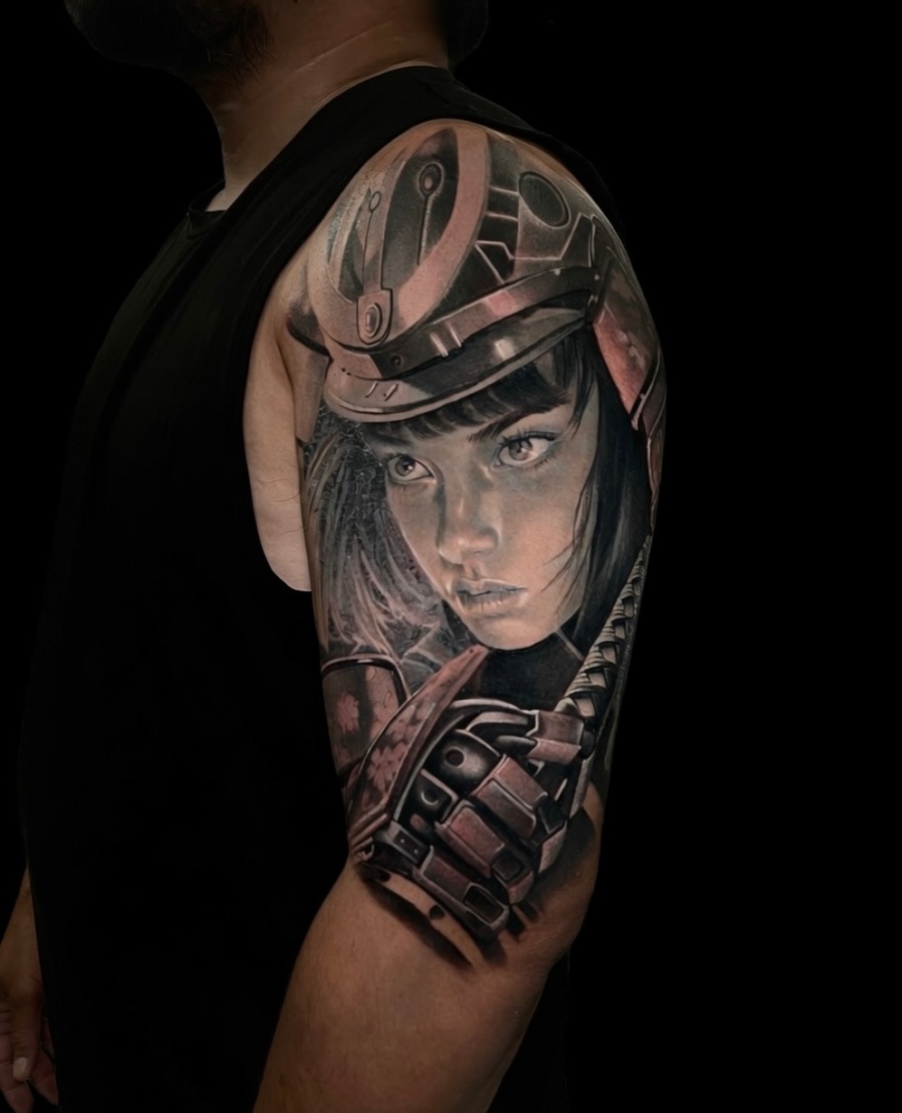 Tattoo by @micogeologo_tattoo โ realism, black_and_grey