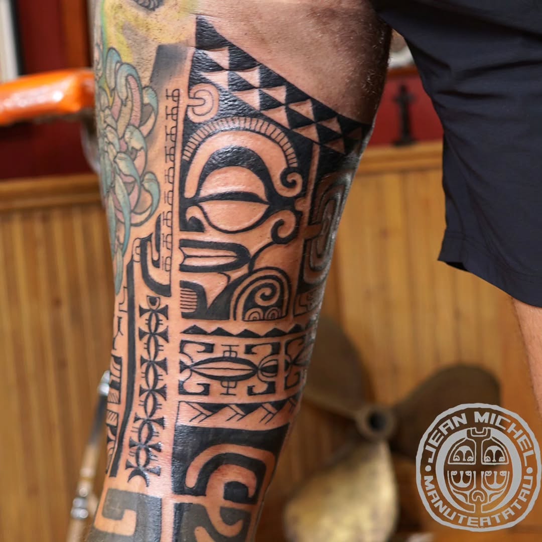Tattoo by @jeanmichelmanutea โ tribal, blackwork