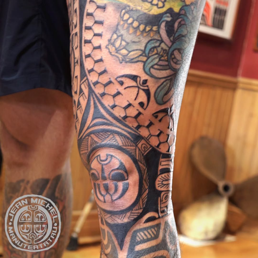 Tattoo by @jeanmichelmanutea โ tribal, blackwork