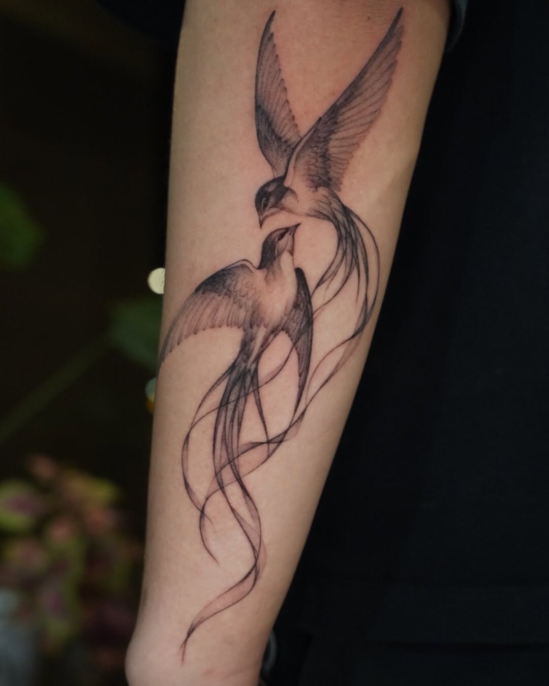 Tattoo by @tattooer_r.tee — fine_line, black_and_grey