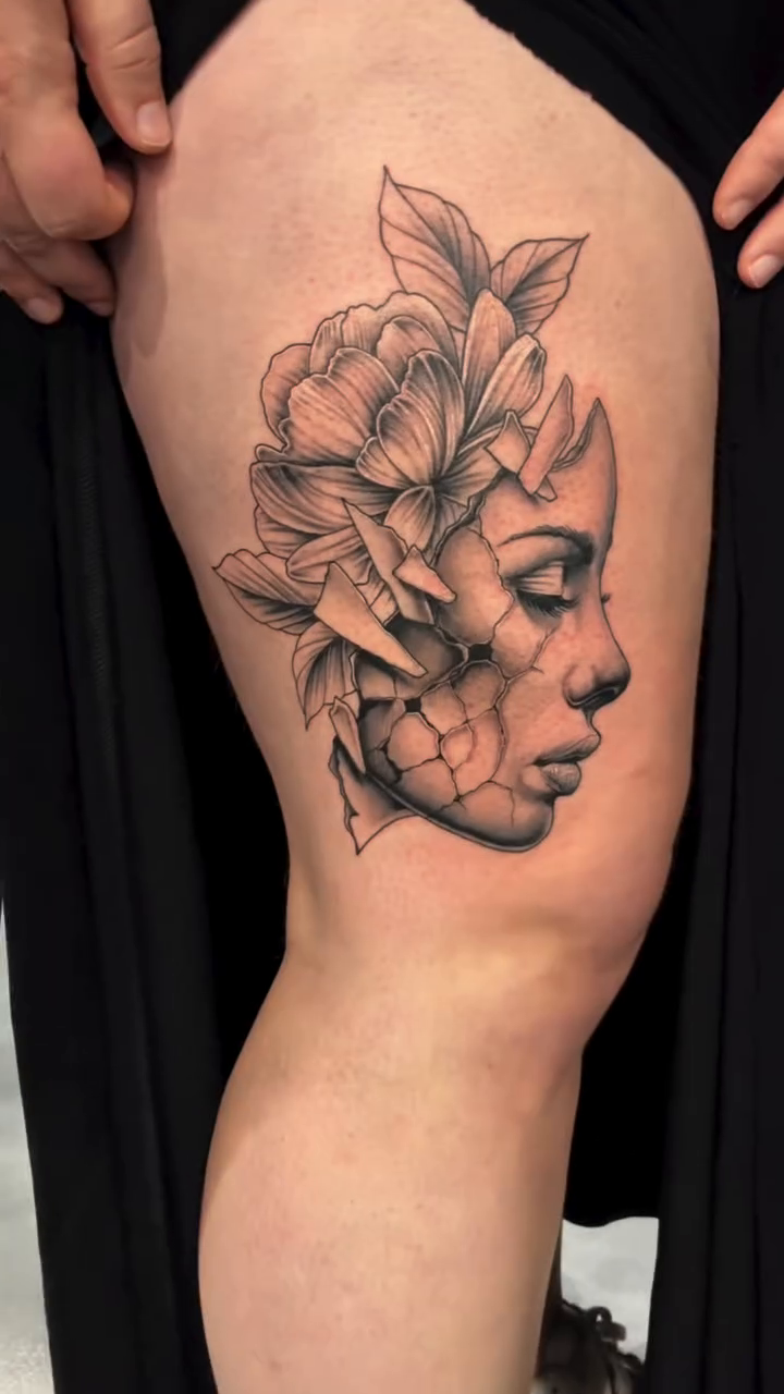 Tattoo by @silfiesadam — realism, black_and_grey