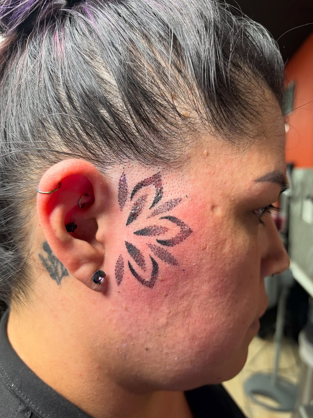Tattoo by @blkndrose — dotwork, black_and_grey