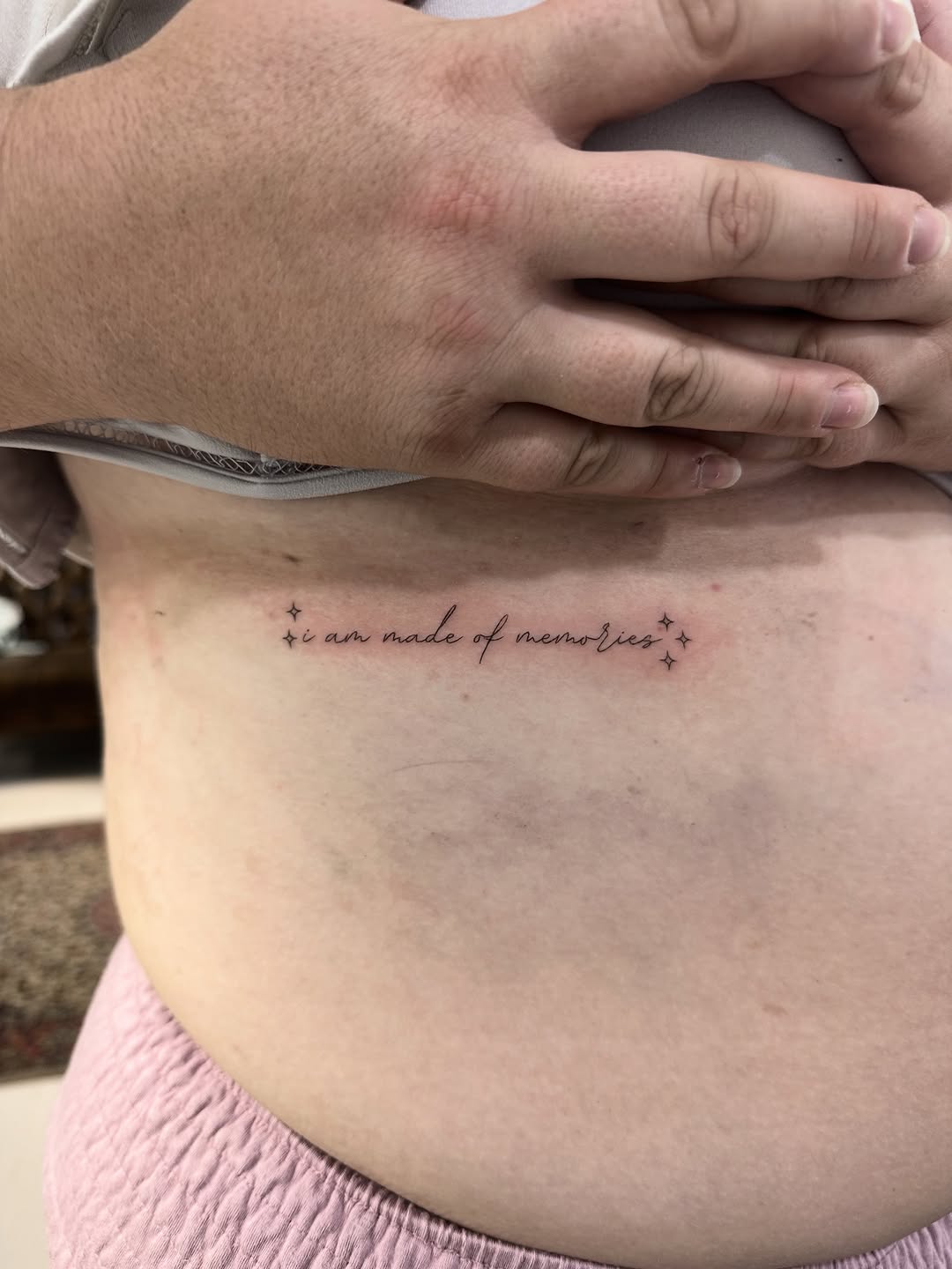 Tattoo by @seanharringtontattoo โ lettering_script, fine_line