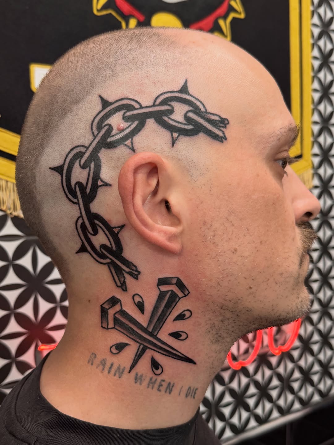 Tattoo by @franztattooist — american_traditional, lettering_script