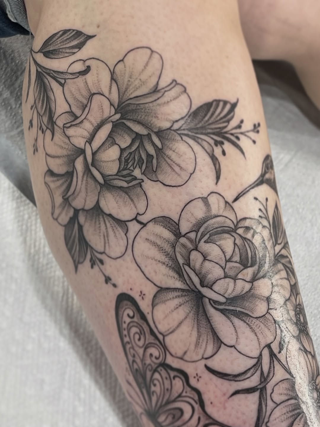 Tattoo by @courtneyann_arts — black_and_grey, fine_line