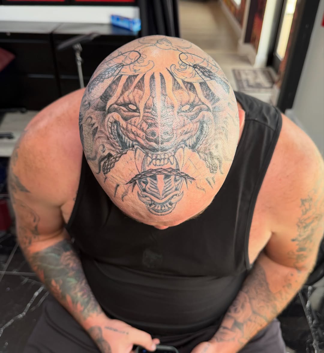 Tattoo by @jinx_ryder — black_and_grey, dark_realism
