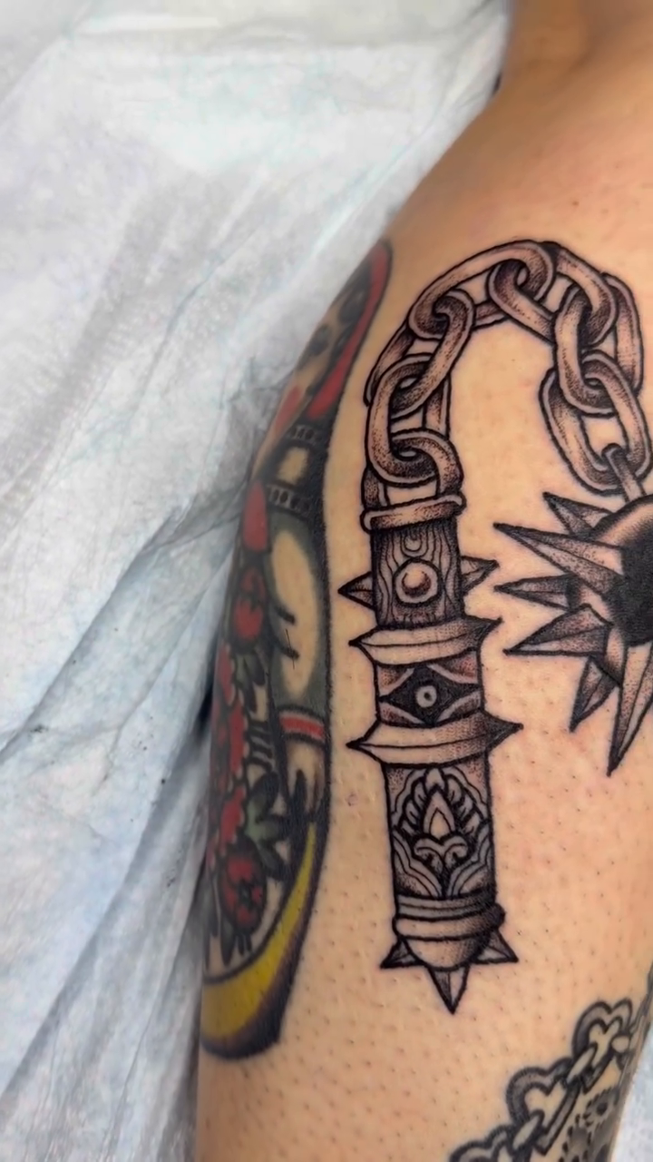 Tattoo by @ohtanyagee — black_and_grey, realism