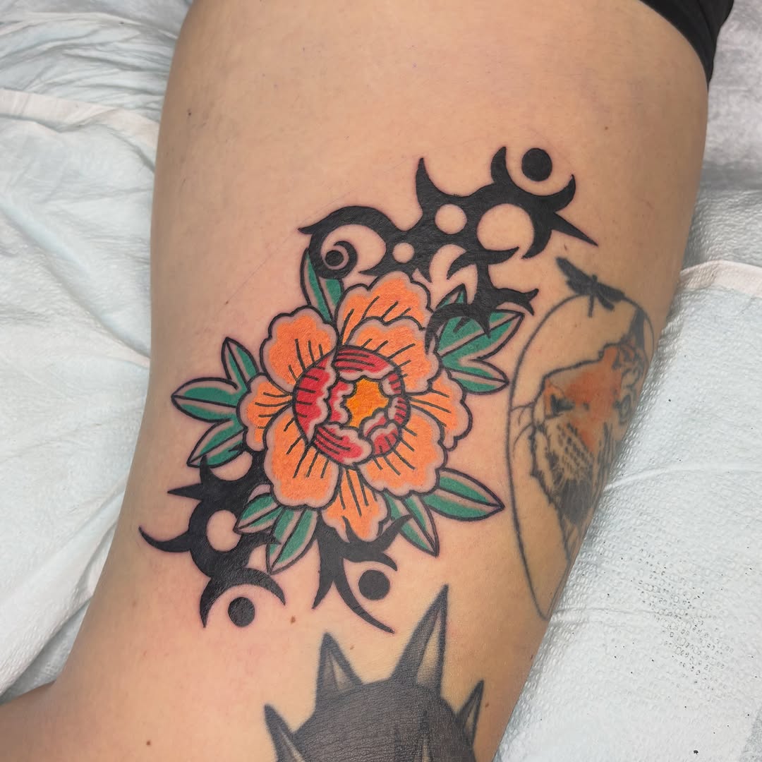 Tattoo by @mike.does.tattoos — american_traditional, tribal