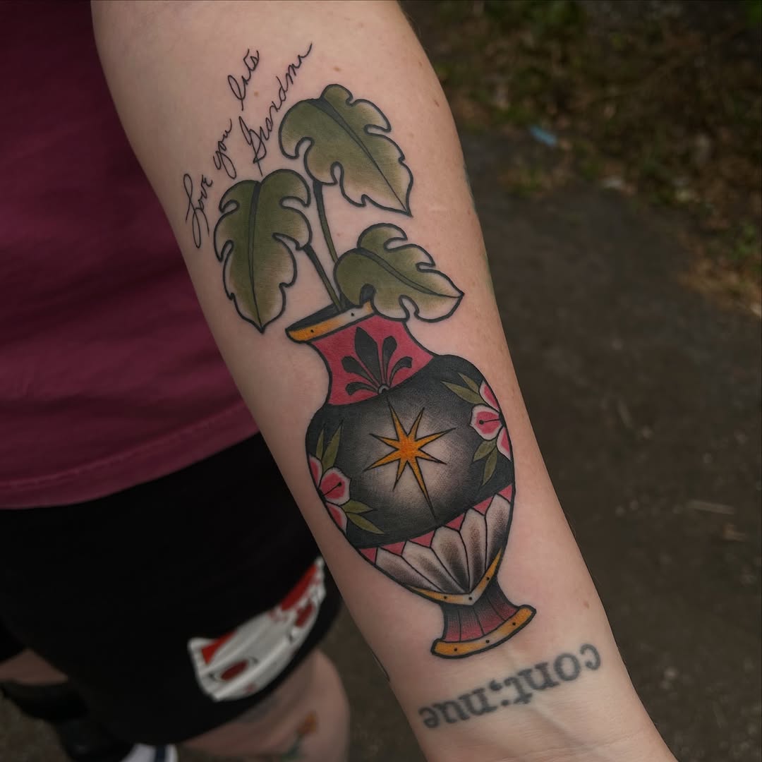 Tattoo by @mya.tattoos — american_traditional, lettering_script
