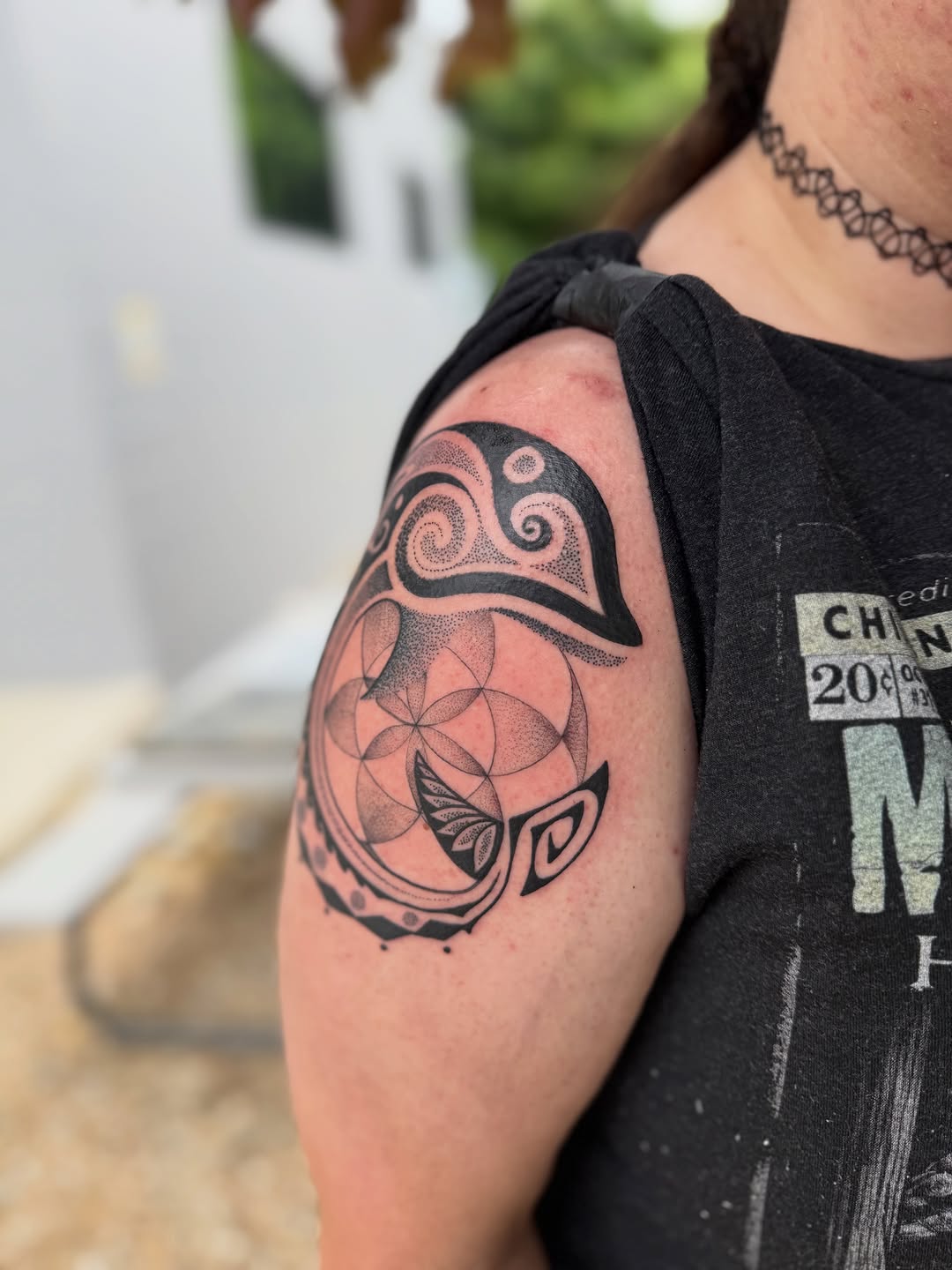 Tattoo by @london_on_the_tatts β geometric, dotwork
