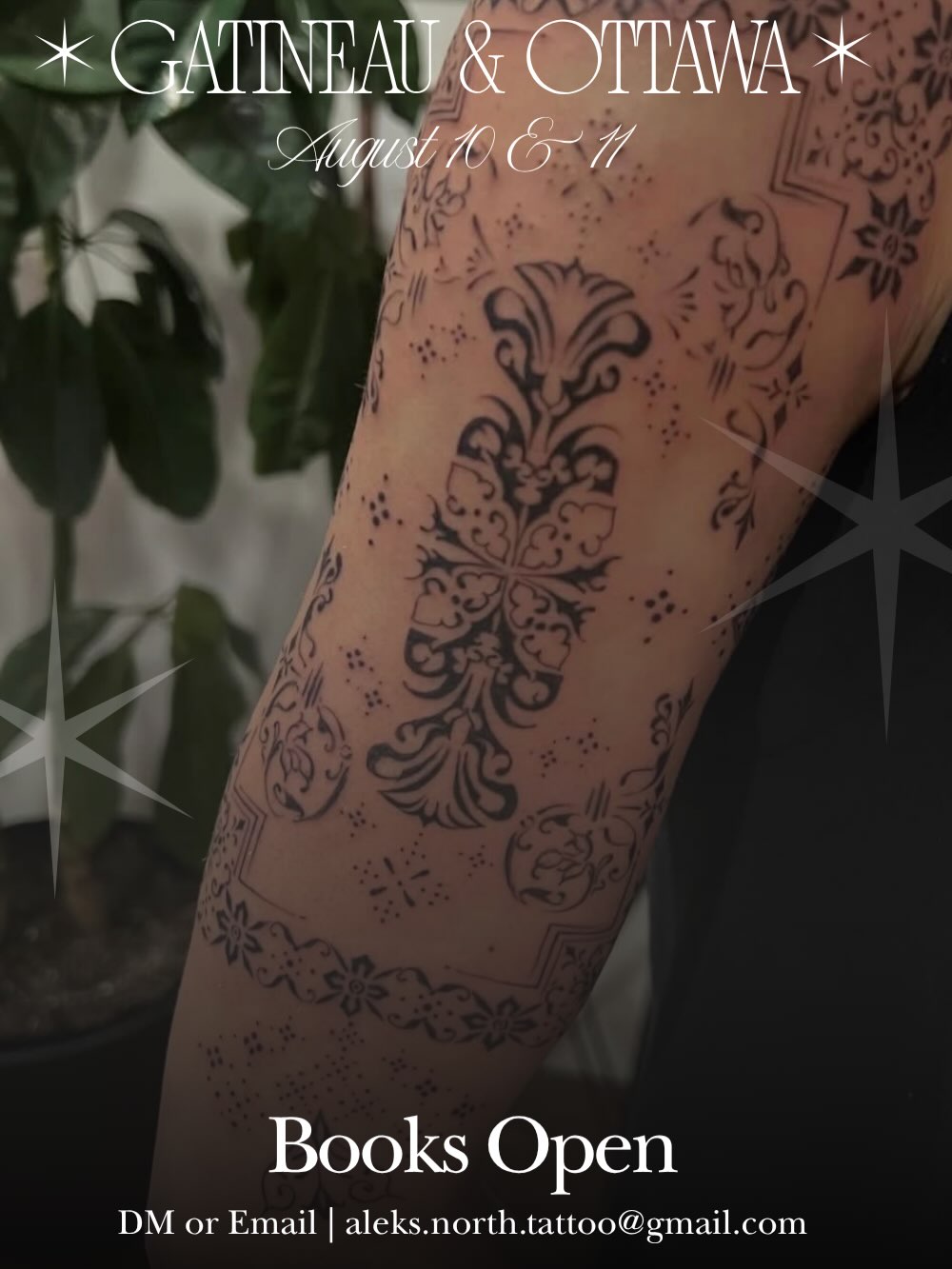 Tattoo by @aleks.north.tattoo — blackwork, ornamental