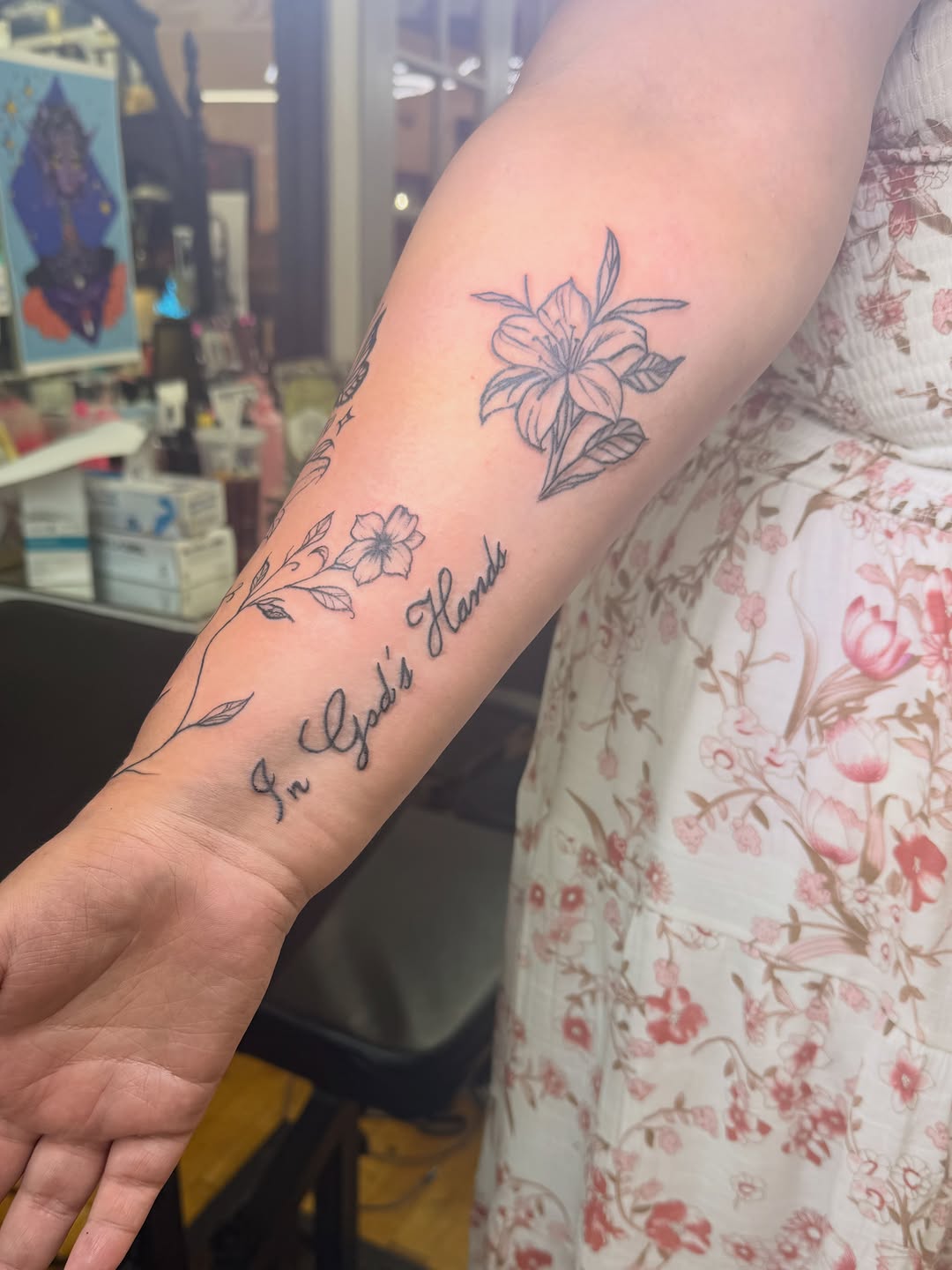 Tattoo by @inked_by_parisapple — lettering_script, fine_line