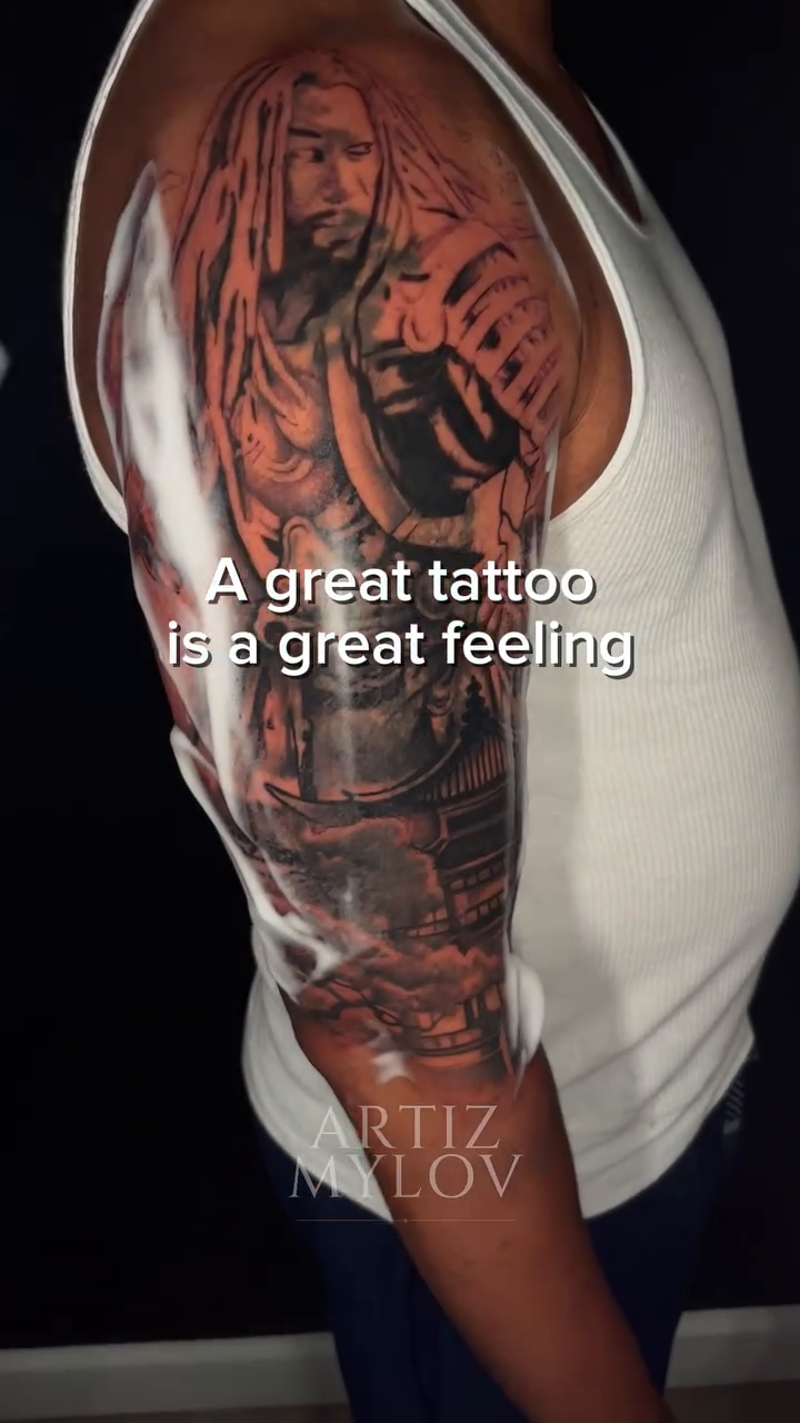 Tattoo by @artizmylov — realism, black_and_grey