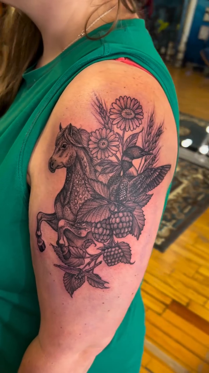 Tattoo by @jazzyhandswpg — black_and_grey, realism
