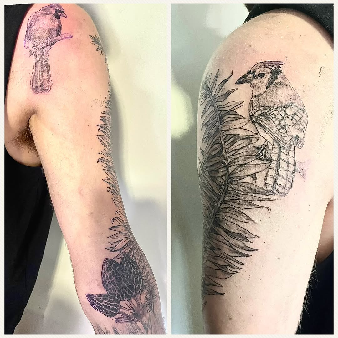 Tattoo by @mstarkweatherart — black_and_grey, illustrative