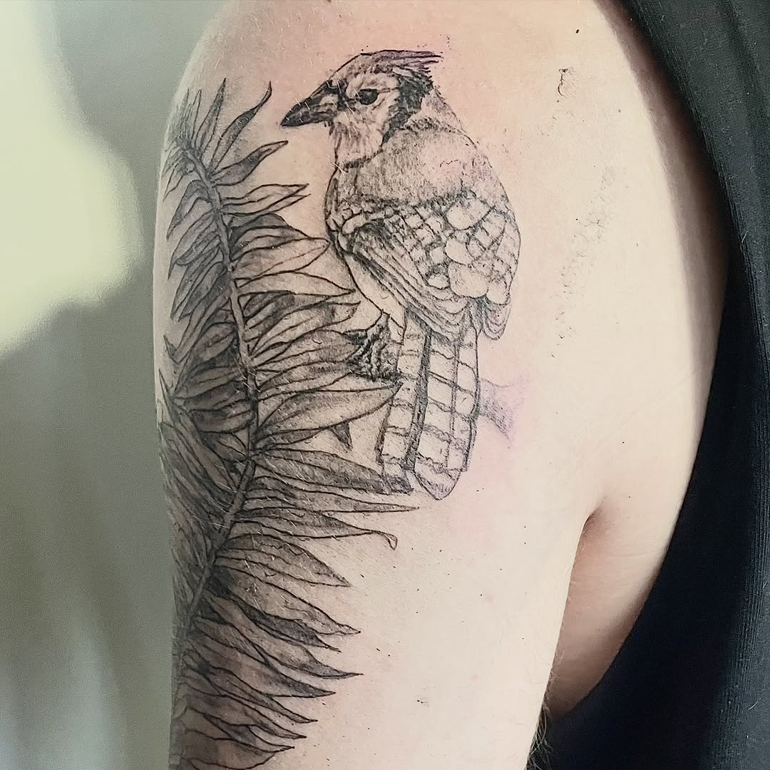 Tattoo by @mstarkweatherart — black_and_grey, realism